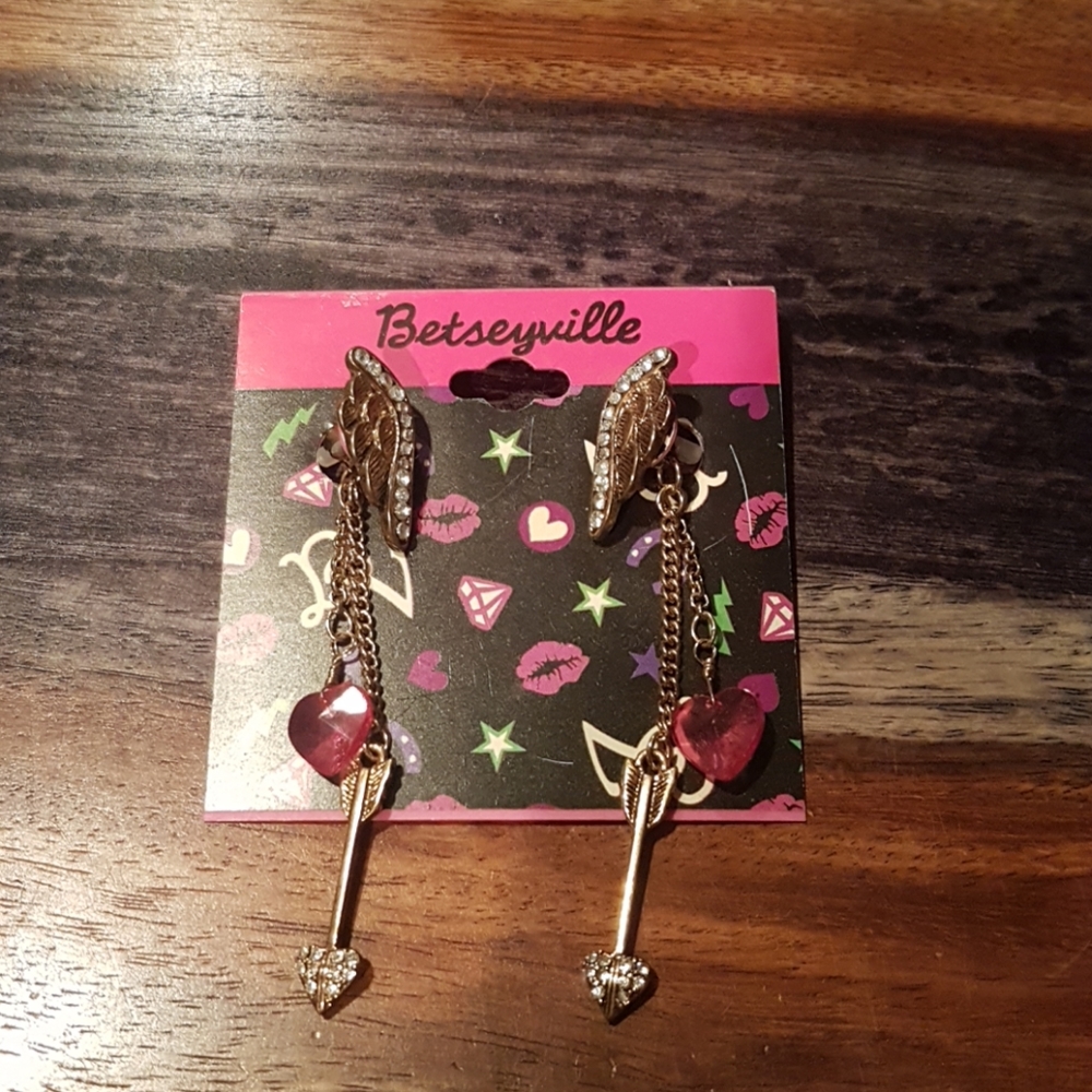 BETSEYVILLE ANGEL WING DANGLE EARRINGS